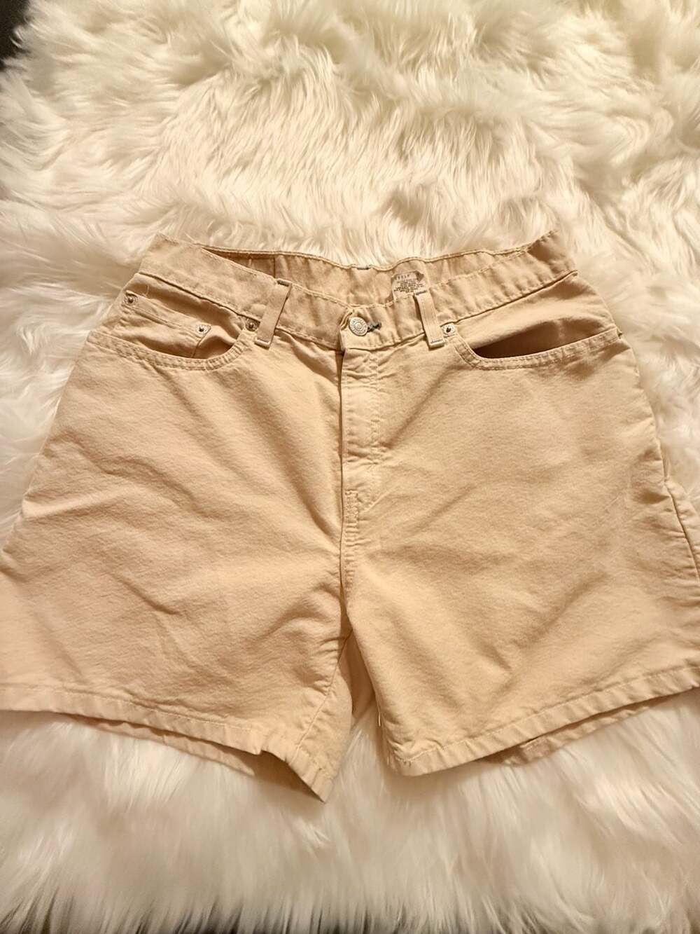 Vintage Levi's Tan Denim Shorts Size 10 Misses